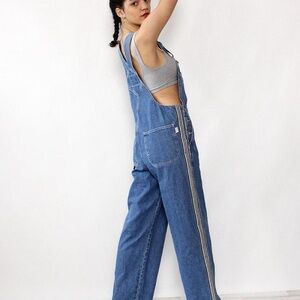 90s Women's Revolt Blue Denim Overalls